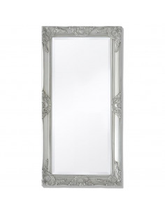 Specchio da Parete Stile Barocco 100x50 cm Argento 2