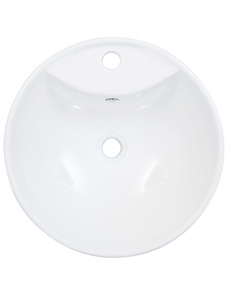 Lavandino con Troppopieno 46,5x18 cm in Ceramica Bianco