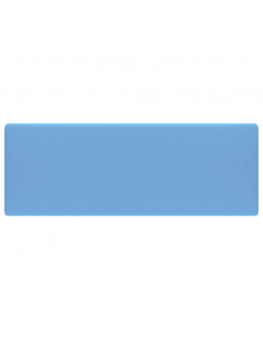 Lavabo Troppopieno Cubico Azzurro Opaco 41x41cm Ceramica