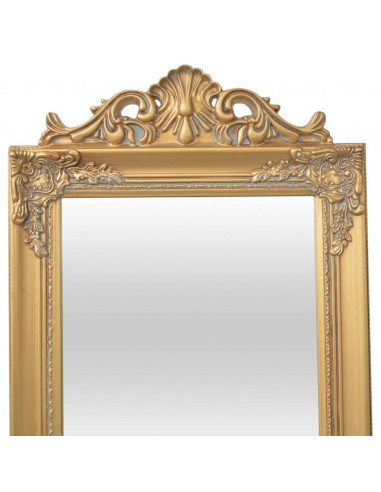 Specchio Autoportante Stile Barocco 160x40 cm Oro