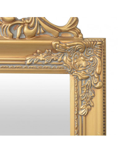 Specchio Autoportante Stile Barocco 160x40 cm Oro