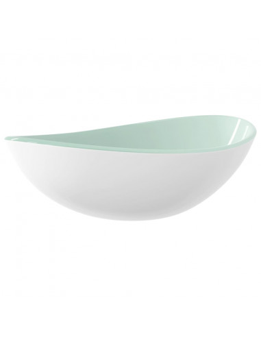 Lavandino in Vetro Temperato 54,5x35x15,5 cm Bianco