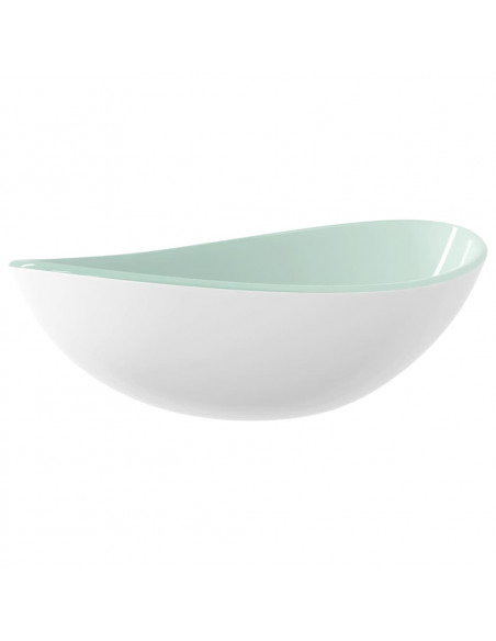 Lavandino in Vetro Temperato 54,5x35x15,5 cm Bianco