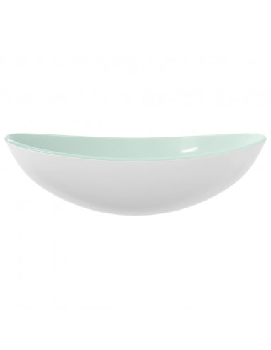 Lavandino in Vetro Temperato 54,5x35x15,5 cm Bianco