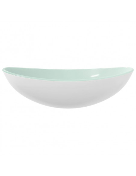 Lavandino in Vetro Temperato 54,5x35x15,5 cm Bianco