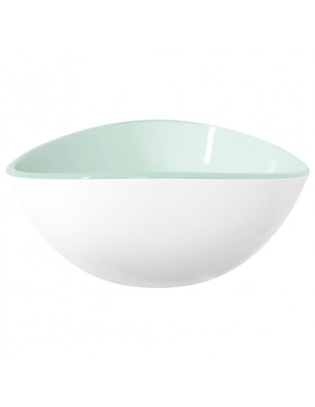 Lavandino in Vetro Temperato 54,5x35x15,5 cm Bianco