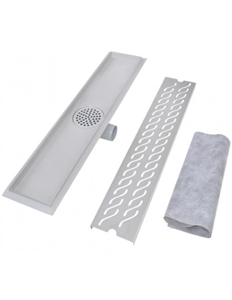 Canaletta di Drenaggio Lineare Doccia 630x140 mm Acciaio Inox