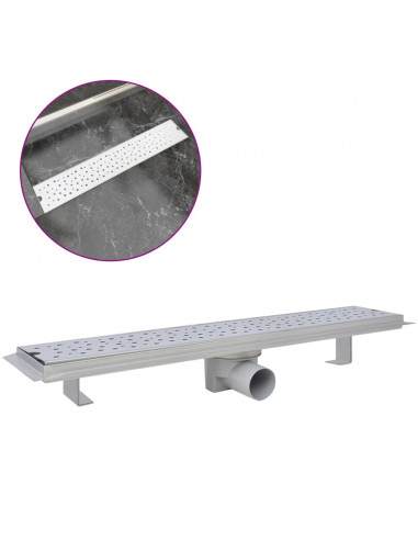 Canaletta di Drenaggio per Doccia a Bolle 630x140 mm in Acciaio