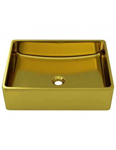 Lavandino 41x30x12 cm in Ceramica Oro