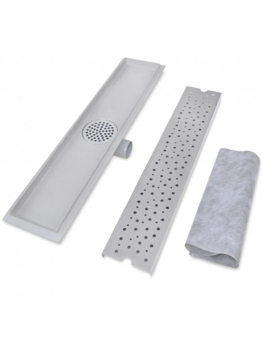 Canaletta di Drenaggio per Doccia a Bolle 630x140 mm in Acciaio