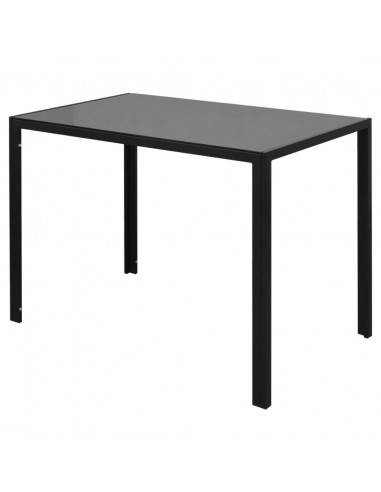 Set Tavolo da Pranzo 7 pz Nero