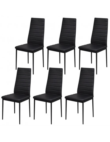 Set Tavolo da Pranzo 7 pz Nero