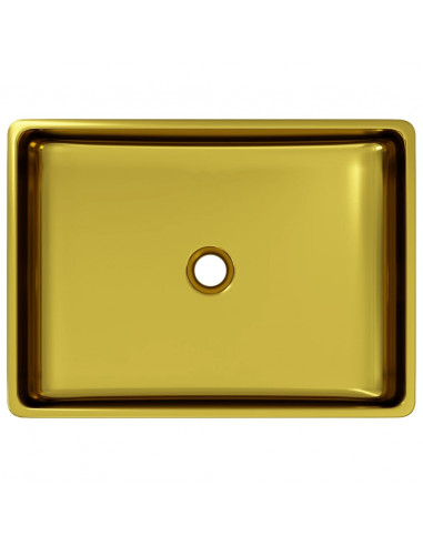 Lavandino 41x30x12 cm in Ceramica Oro