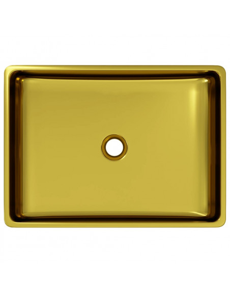 Lavandino 41x30x12 cm in Ceramica Oro