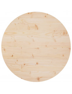 Piano Tavolo Ø80x2,5 cm in Legno Massello di Pino 2