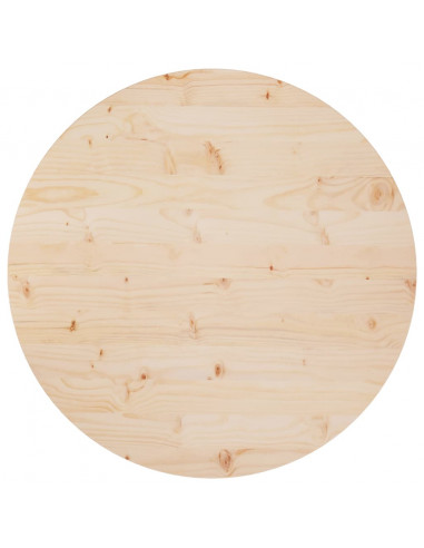 Piano Tavolo Ø80x2,5 cm in Legno Massello di Pino