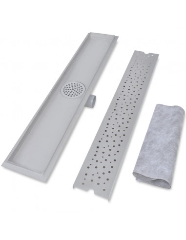 Canaletta di Drenaggio per Doccia Bolle 730x140 mm Acciaio Inox