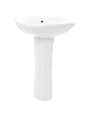 Lavandino a Colonna in Ceramica Bianca 580x510x200 mm