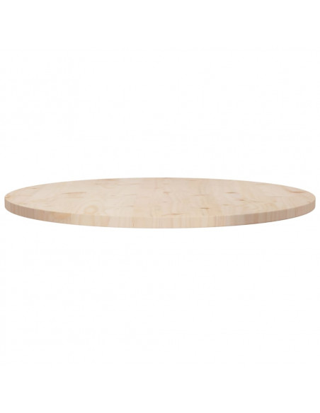 Piano Tavolo Ø80x2,5 cm in Legno Massello di Pino