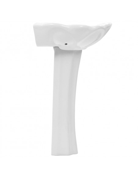 Lavandino a Colonna in Ceramica Bianca 580x510x200 mm