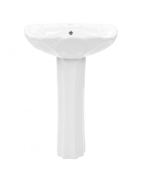 Lavandino a Colonna in Ceramica Bianca 580x510x200 mm