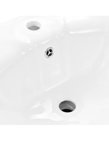 Lavandino a Colonna in Ceramica Bianca 580x510x200 mm