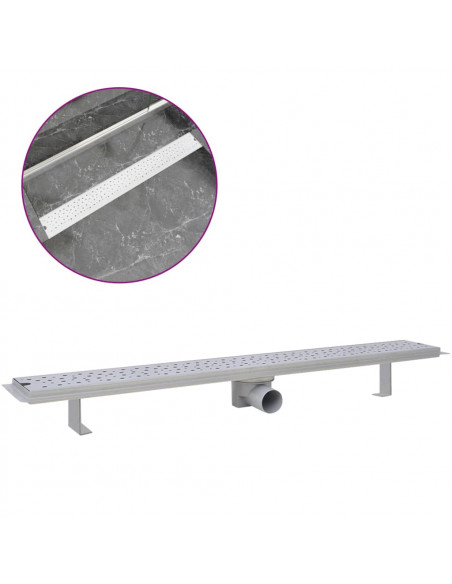 Canaletta Drenaggio per Doccia Lineare 930x140 mm Acciaio Inox