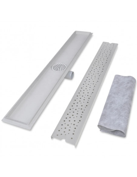 Canaletta Drenaggio per Doccia Lineare 930x140 mm Acciaio Inox