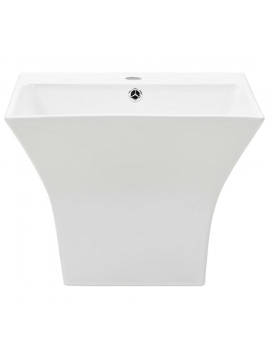 Lavabo a Parete in Ceramica Bianco 500x450x410 mm