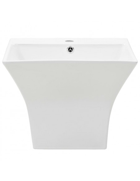Lavabo a Parete in Ceramica Bianco 500x450x410 mm