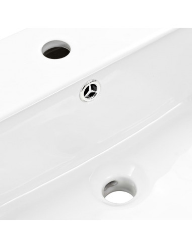 Lavabo a Parete in Ceramica Bianco 500x450x410 mm