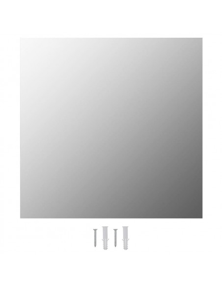 Specchio da Parete 50x50 cm Quadrato in Vetro
