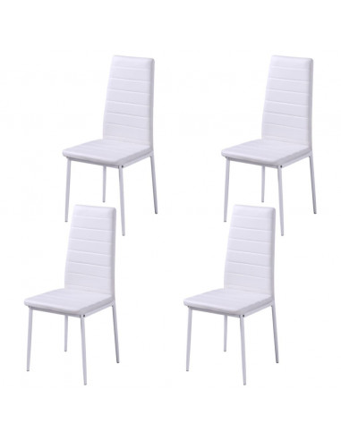 Set Tavolo da Pranzo 5 pz Nero e Bianco