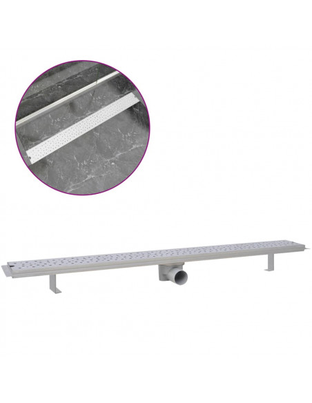 Canaletta di Drenaggio per Doccia a Bolle 1030x140mm in Acciaio