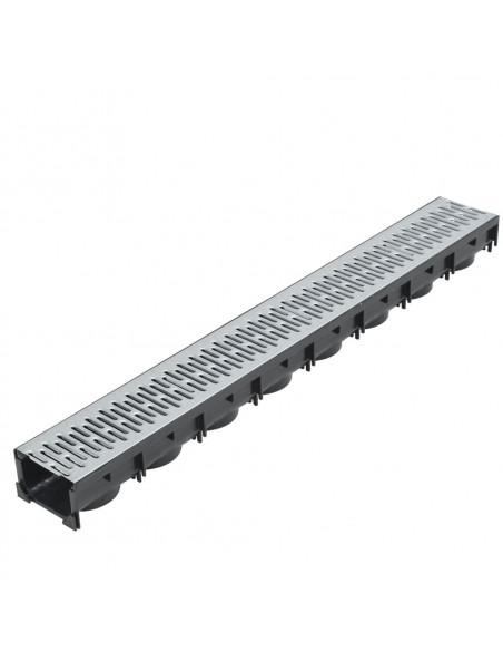 Canalette di Drenaggio 3 pz Acciaio Zincato 3 m