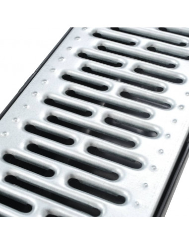 Canalette di Drenaggio 3 pz Acciaio Zincato 3 m