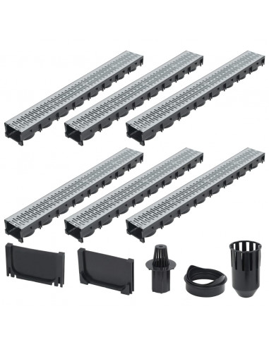 Canalette di Drenaggio 6 pz Acciaio Zincato 6 m