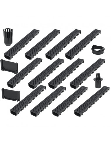 Canalette di Drenaggio 12 pz Plastica 12 m