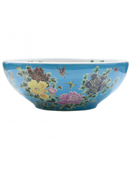 Lavabo da Appoggio Multicolore Rotondo Φ41x14 cm Ceramica