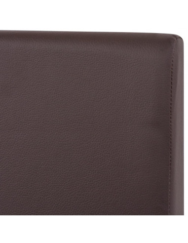 Sedie e Tavolo Pranzo 7 pz in Pelle Artificiale Quercia Marrone