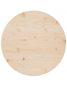 Piano Tavolo Ø60x2,5 cm in Legno Massello di Pino 2