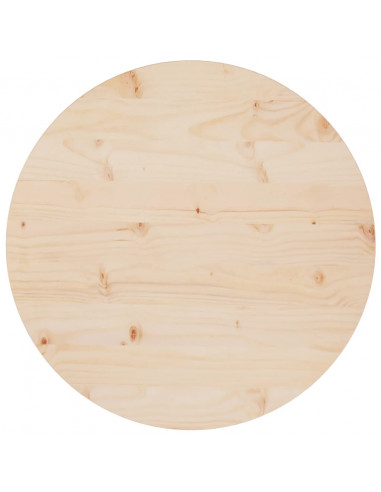 Piano Tavolo Ø60x2,5 cm in Legno Massello di Pino