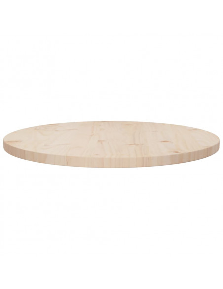 Piano Tavolo Ø60x2,5 cm in Legno Massello di Pino