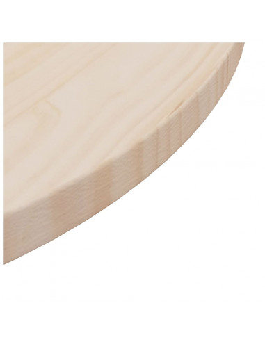 Piano Tavolo Ø60x2,5 cm in Legno Massello di Pino