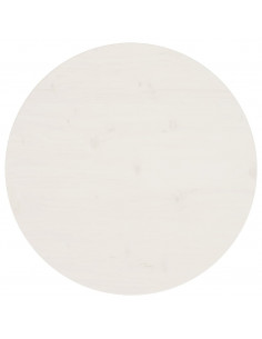 Piano Tavolo Bianco Ø60x2,5 cm in Legno Massello di Pino 2