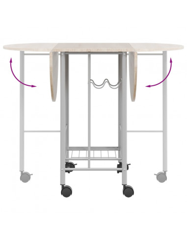 Set Tavolo e Sedie 5 pz Pieghevoli in MDF