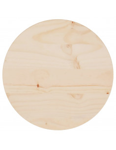 Piano Tavolo Ø30x2,5 cm in Legno Massello di Pino 2