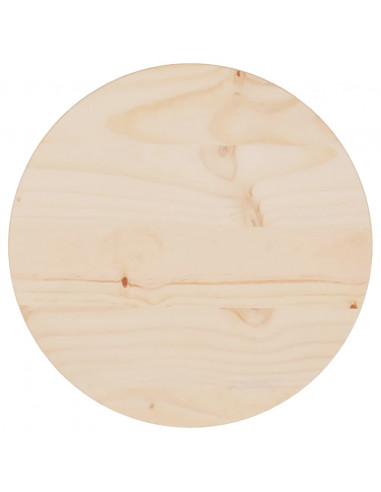 Piano Tavolo Ø30x2,5 cm in Legno Massello di Pino