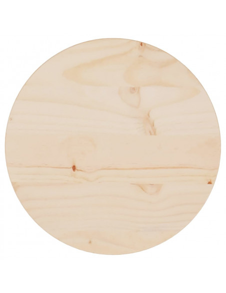 Piano Tavolo Ø30x2,5 cm in Legno Massello di Pino