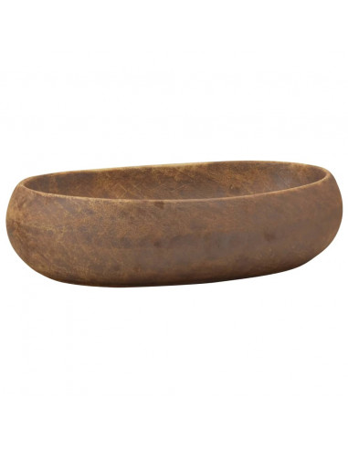 Lavabo da Appoggio Marrone Ovale 59x40x15 cm Ceramica